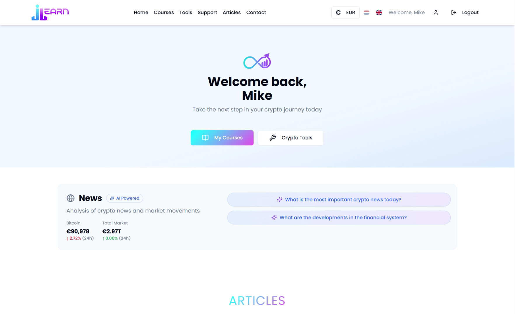 JLearn screenshot 1